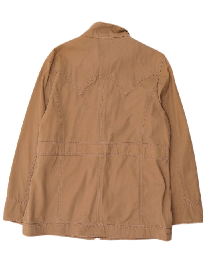 Paco Herren-Utility-Jacke, UK 40, große braune Baumwolle