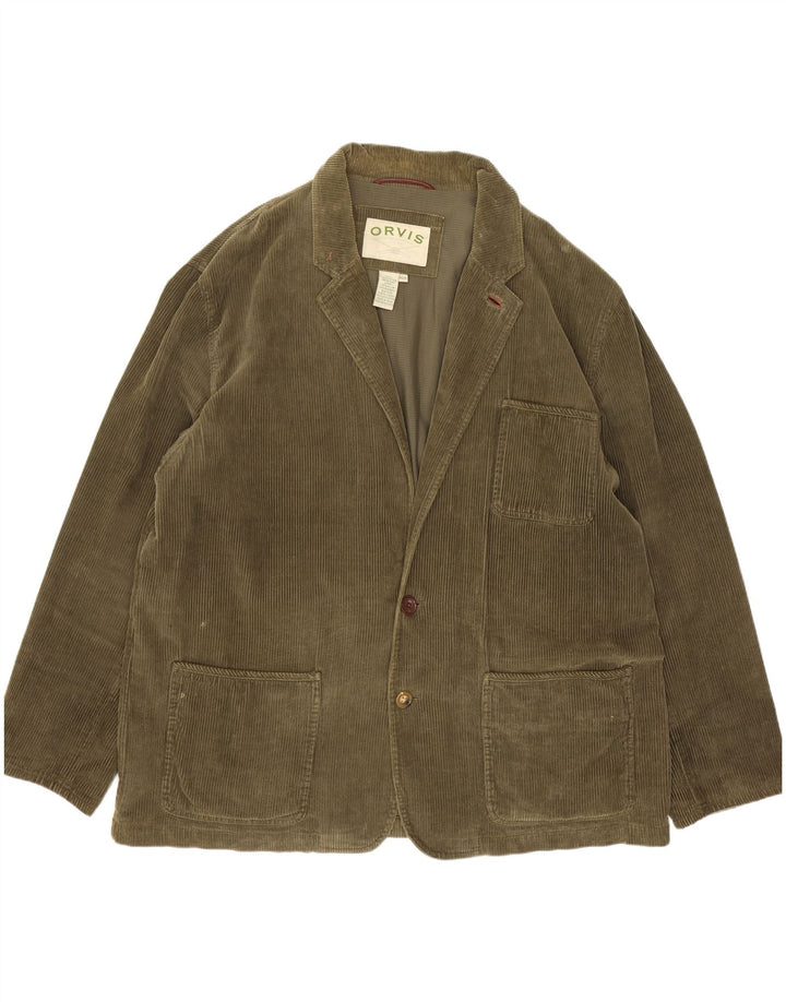 Orvis Herren-Blazer aus Cord mit 2 Knöpfen, EU 46, 3XL, grüne Baumwolle