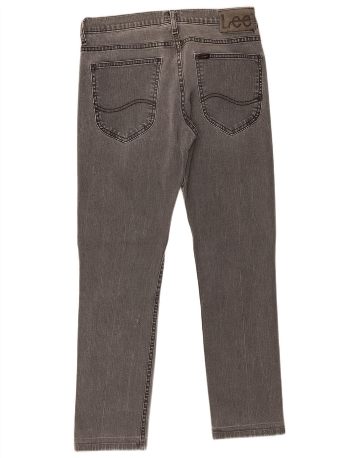 Lee Herren Powell Slim Jeans W31 L28 Graue Baumwolle
