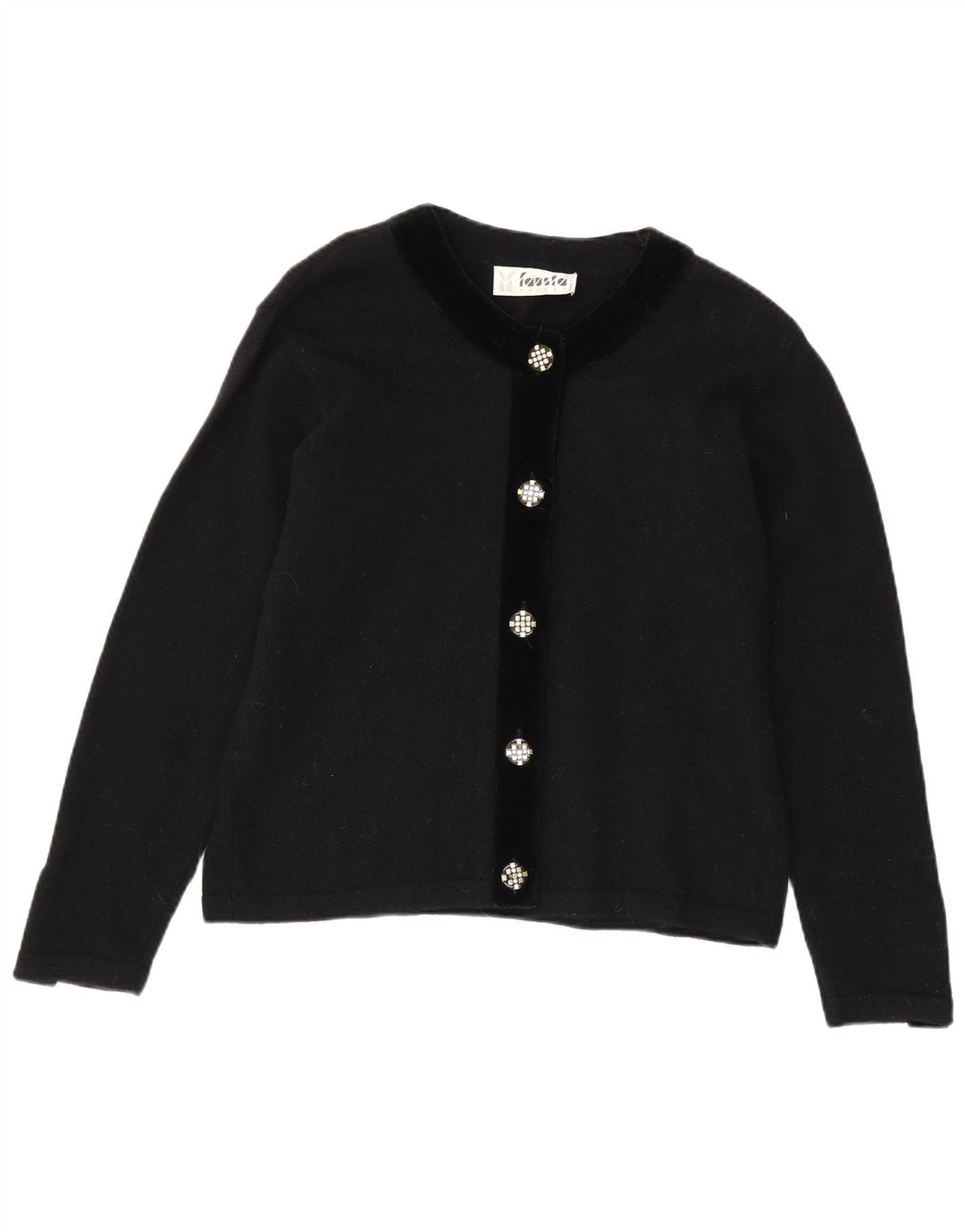 Fausta Damen-Cardigan-Pullover UK 14 Medium Schwarz