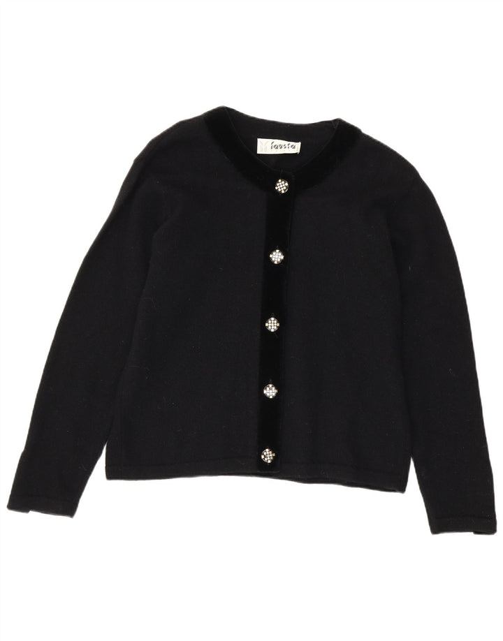 Fausta Damen-Cardigan-Pullover UK 14 Medium Schwarz