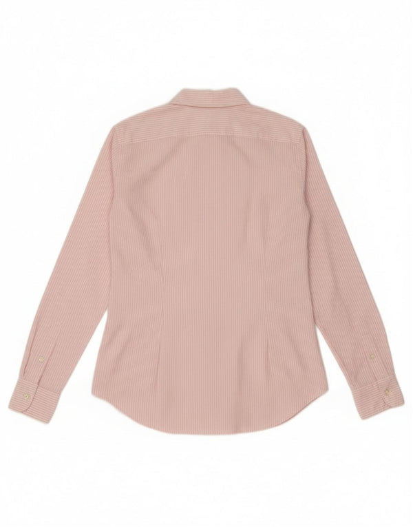 Ralph Lauren Damen Slim Fit Hemd US 0 XS Rosa Nadelstreifen Baumwolle