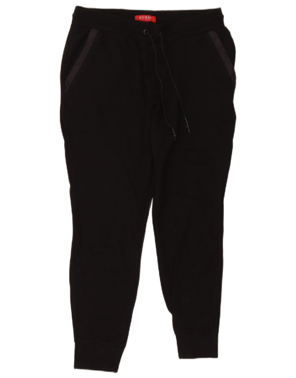 Guess Herren-Trainingshose, Jogginghose, Größe S, schwarze Viskose
