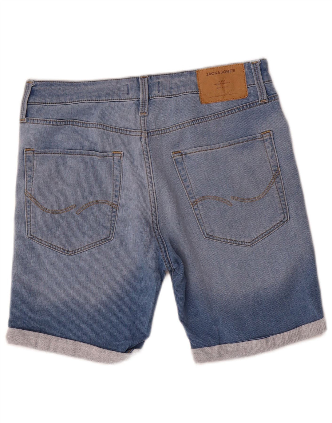 Jack & Jones Herren-Jeansshorts im Distressed-Look, Größe M, W32, Blau, Baumwolle