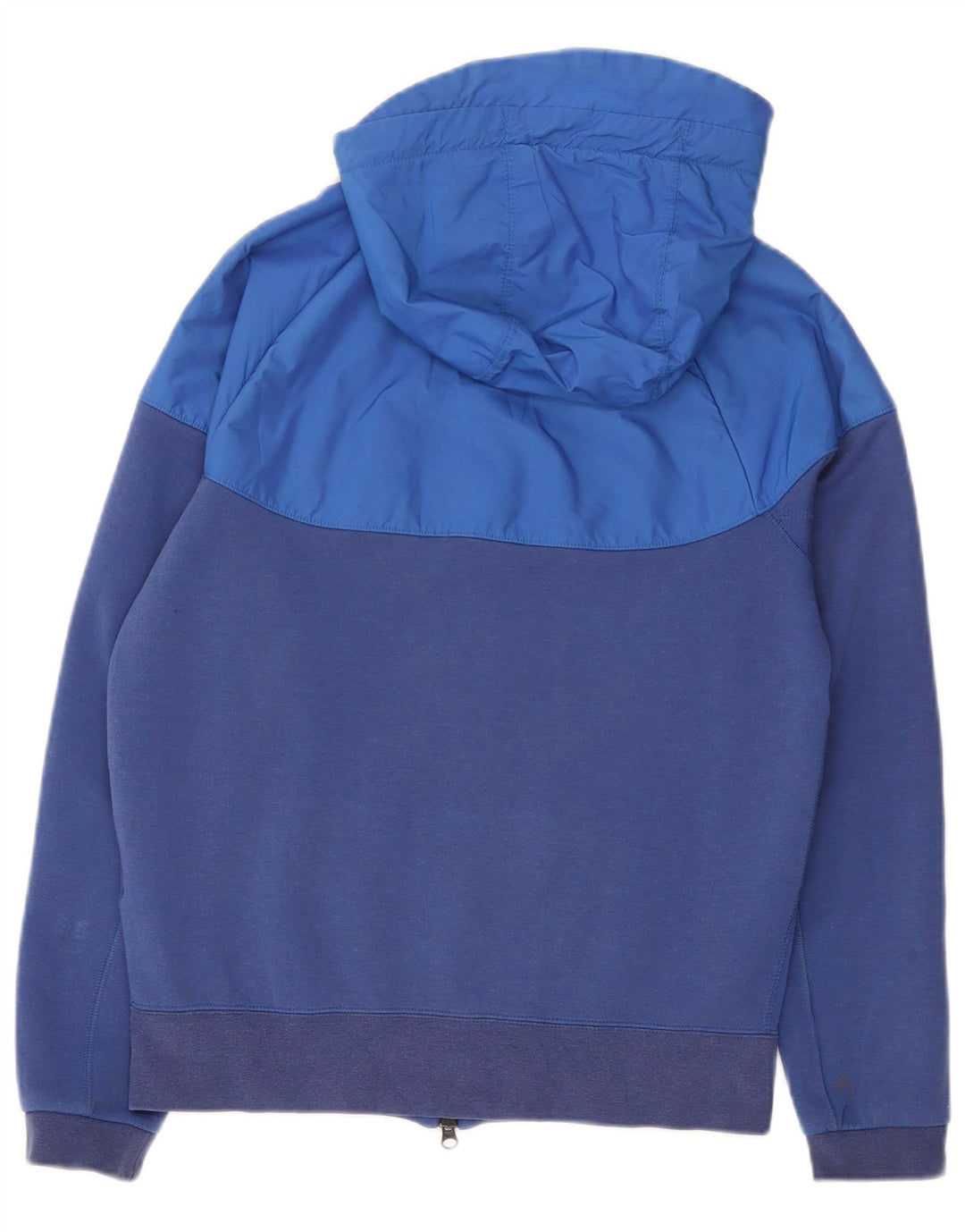 Nike Herren-Kapuzenpullover mit Reißverschluss, klein, blau, Colourblock-Baumwolle