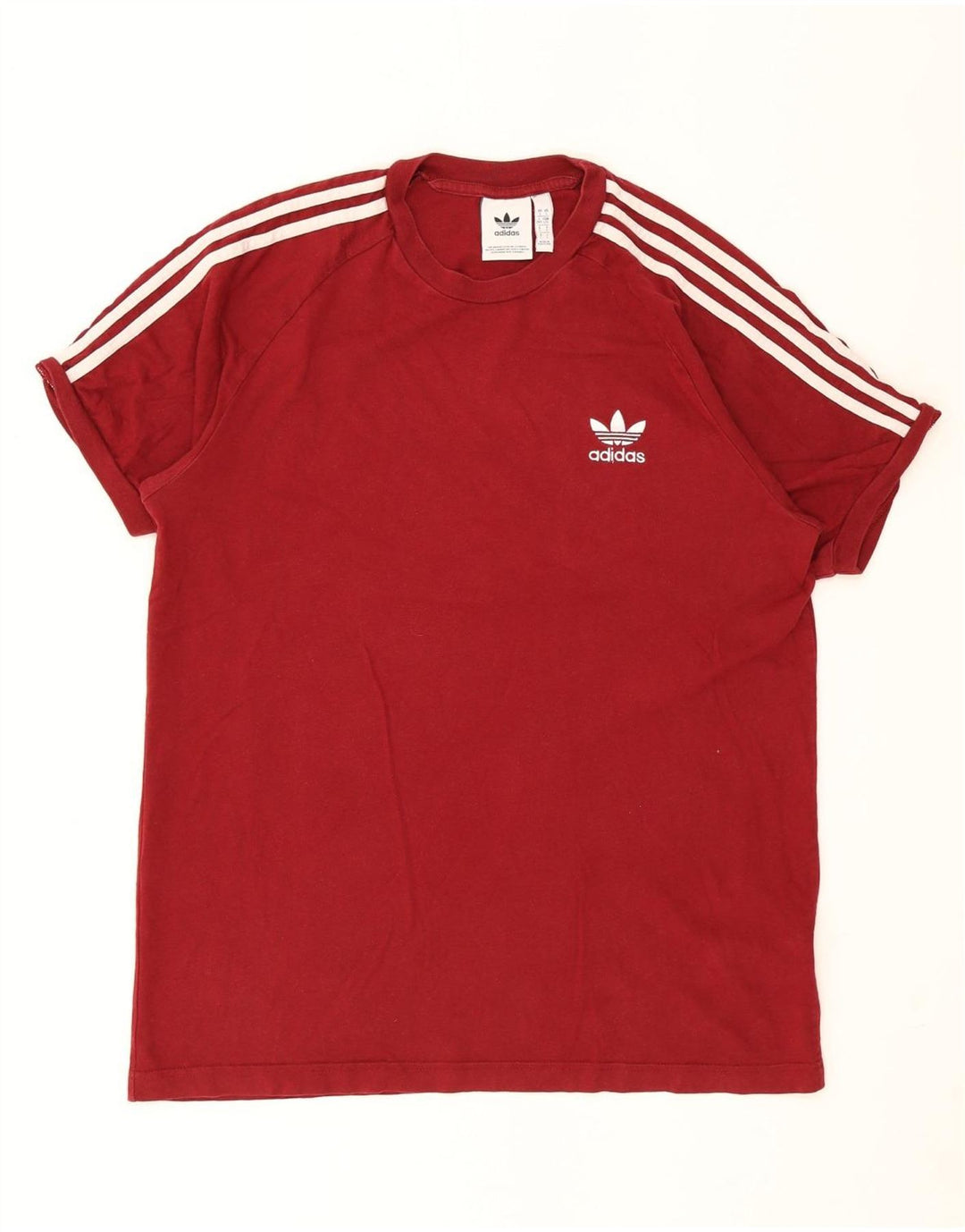 Adidas Herren T-Shirt Top Große rote Baumwolle