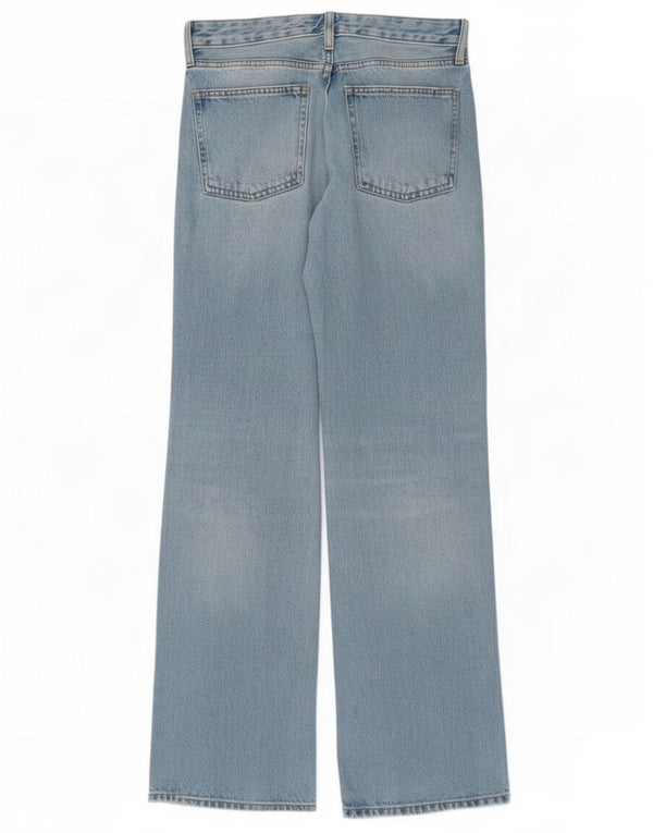 Zara Damen High Rise Wide Leg Jeans EU 38 Small W28 L34 Blaue Baumwolle