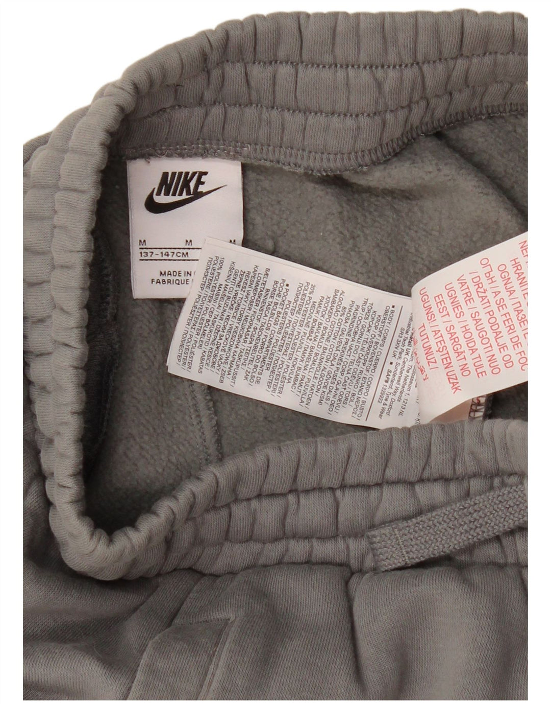 NIKE Sportshorts für Jungen, 10–11 Jahre, mittelgraue Baumwolle