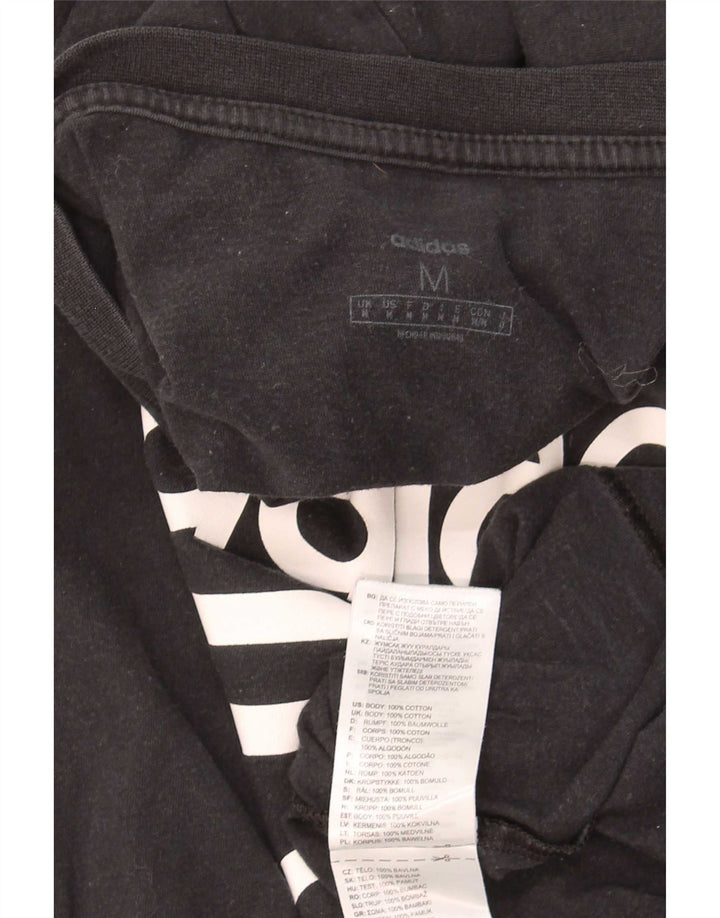 Adidas Herren Grafik T-Shirt Top Medium Schwarz Baumwolle