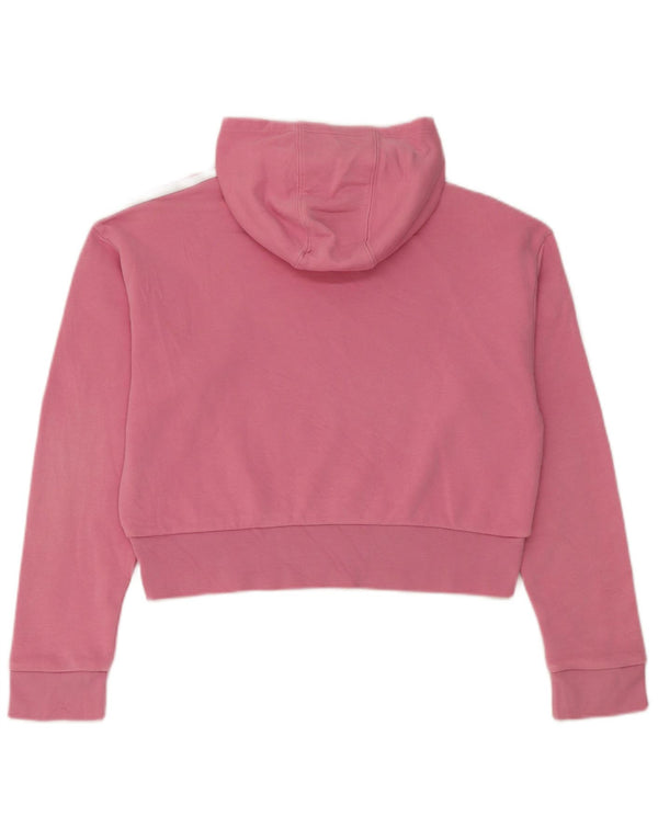 Adidas Mädchen Crop Graphic Hoodie Pullover 13–14 Jahre Rosa Baumwolle