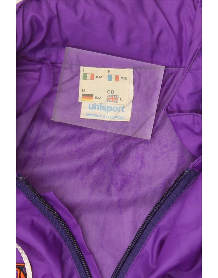 Uhlsport Herren-Regenjacke mit Grafik, UK 40, Größe L, Lila, Colourblock-Polyamid