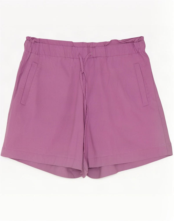 Benetton Womens High Waist Casual Shorts XL W38 Lila Lyocell