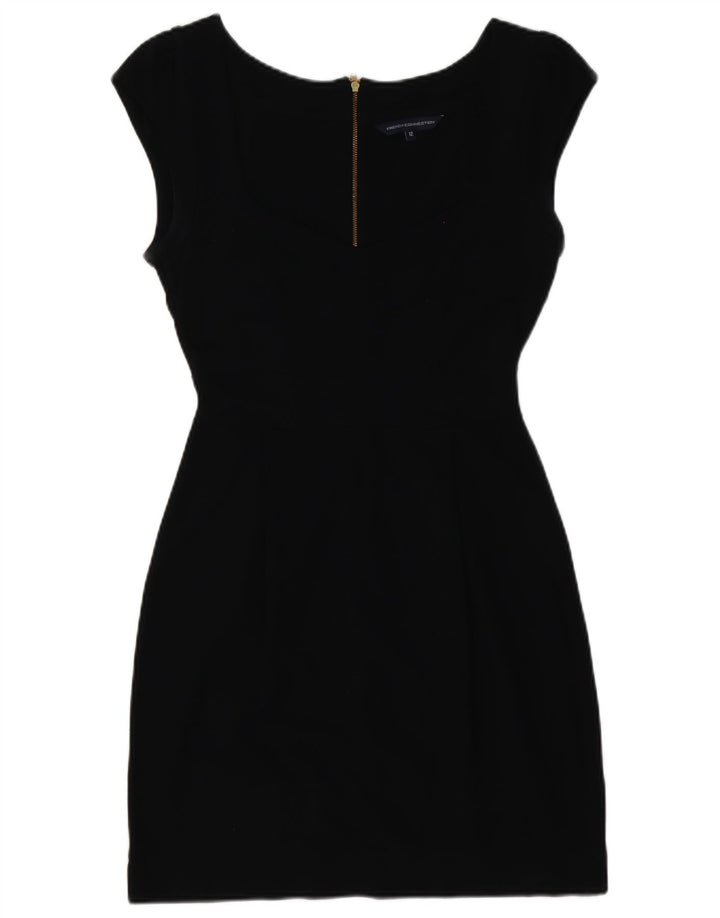 French Connection Damen Etuikleid UK 12 Mittelschwarze Viskose