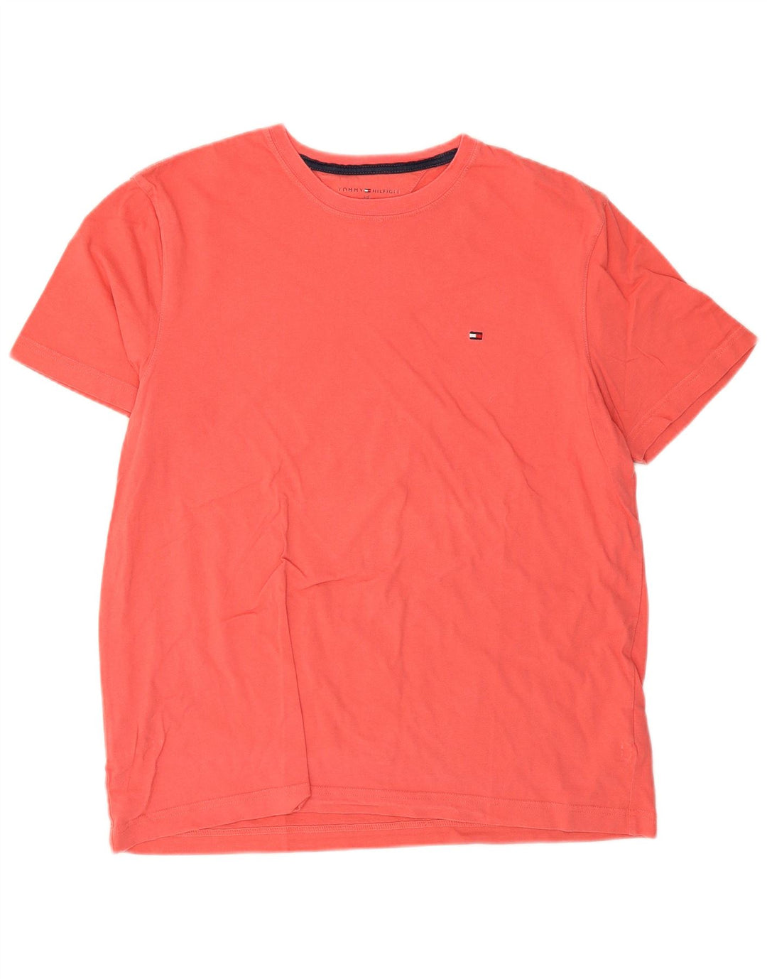 Tommy Hilfiger Herren T-Shirt Top Large Rosa Baumwolle