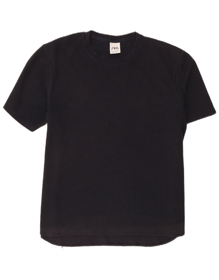 Zara Herren T-Shirt Top XL Marineblau