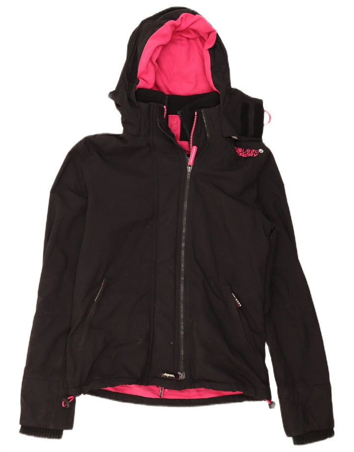Superdry Damen Windcheater Übergroße Windjacke UK 6 XS Schwarz