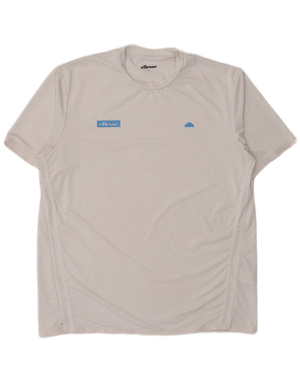Ellesse Herren T-Shirt Top Large Weiß Polyester