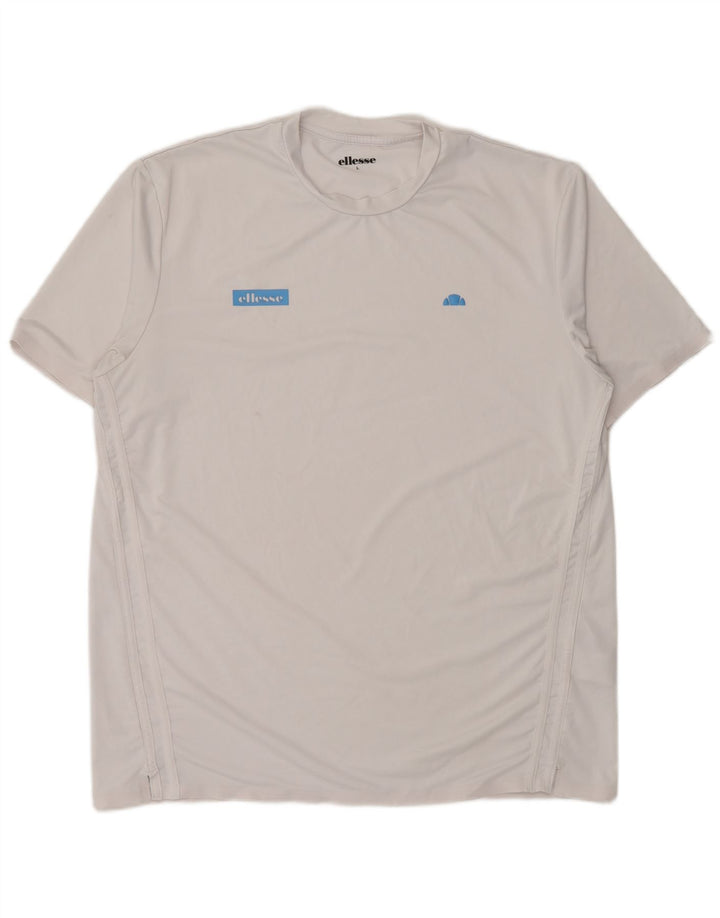 Ellesse Herren T-Shirt Top Large Weiß Polyester