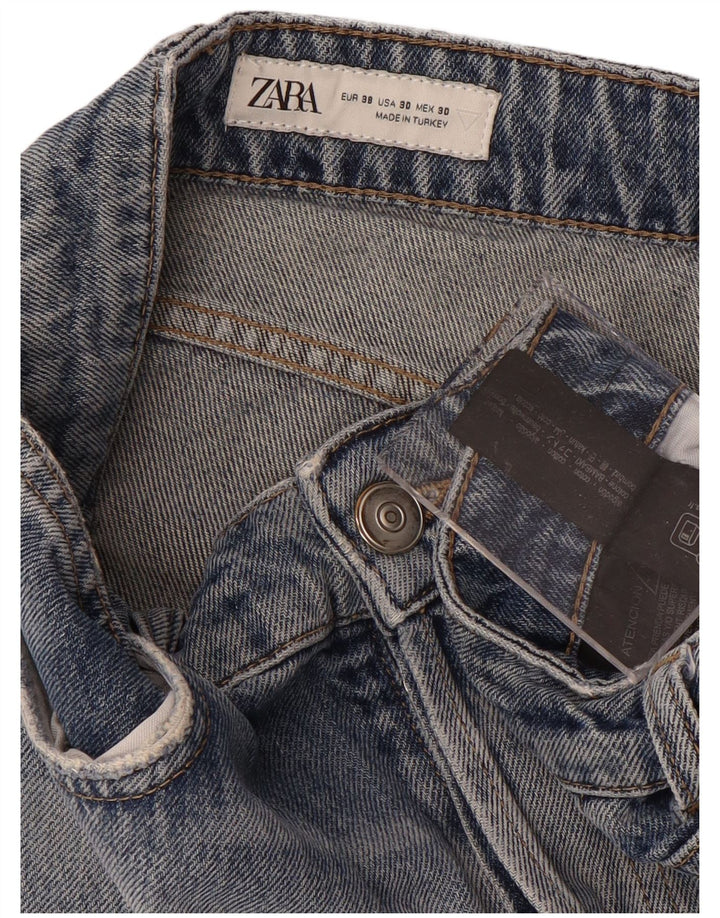 ZARA Herren-Jeans mit weitem Bein, EU 38, Größe S, W30, L31, blaue Baumwolle