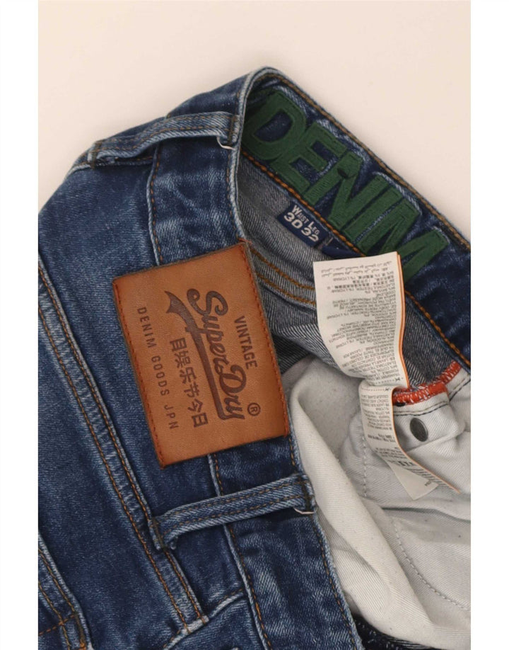 Superdry Damen Slim Jeans W30 L32 Blaue Baumwolle