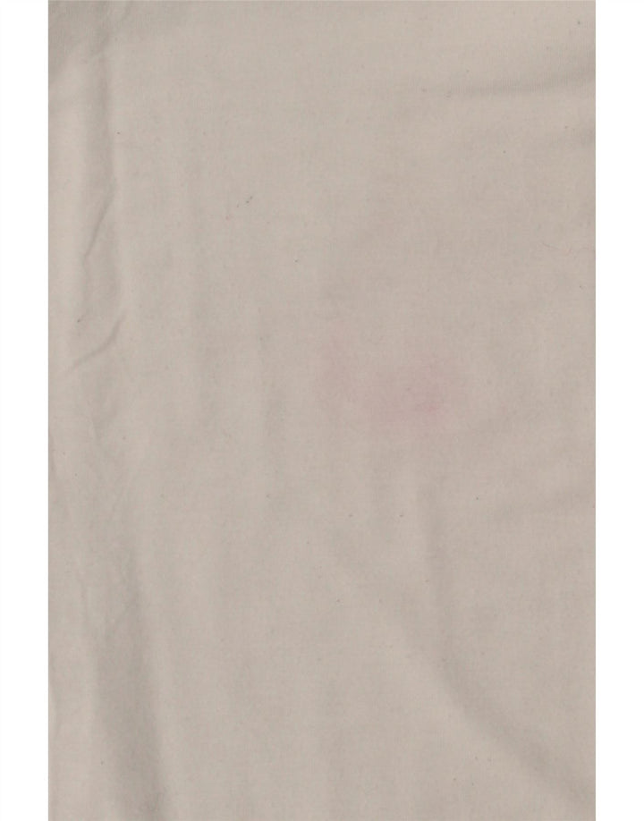 OASIS Damen Top Langarm UK 10 Small Weiße Viskose