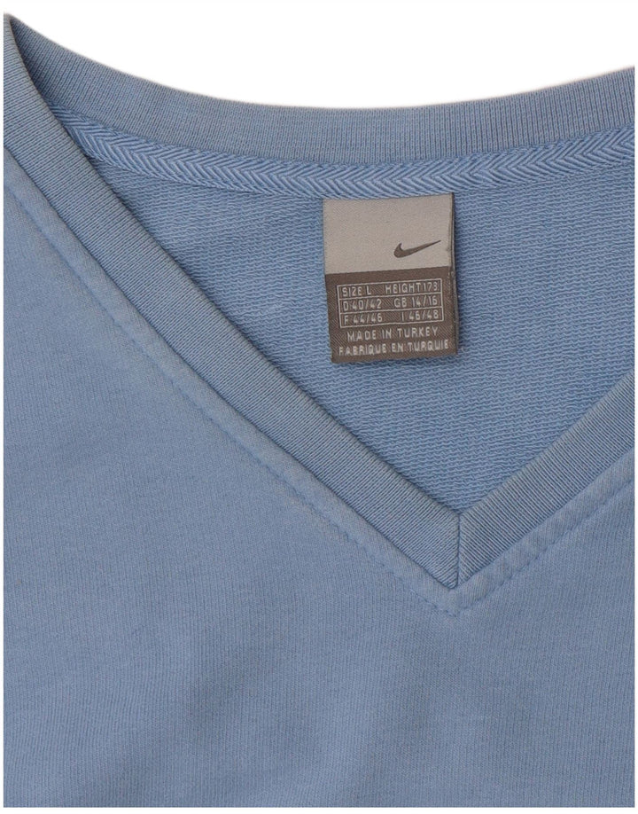 Nike Damen Sweatshirt Pullover UK 14/16 Large Blau
