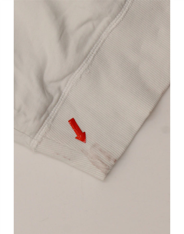 Benetton Damen Minirock UK 12 Mittelweiß