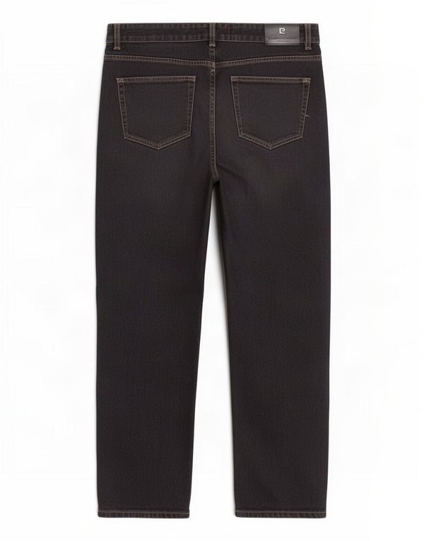 Pierre Cardin Herren Straight Jeans W36 L32 Schwarze Baumwolle