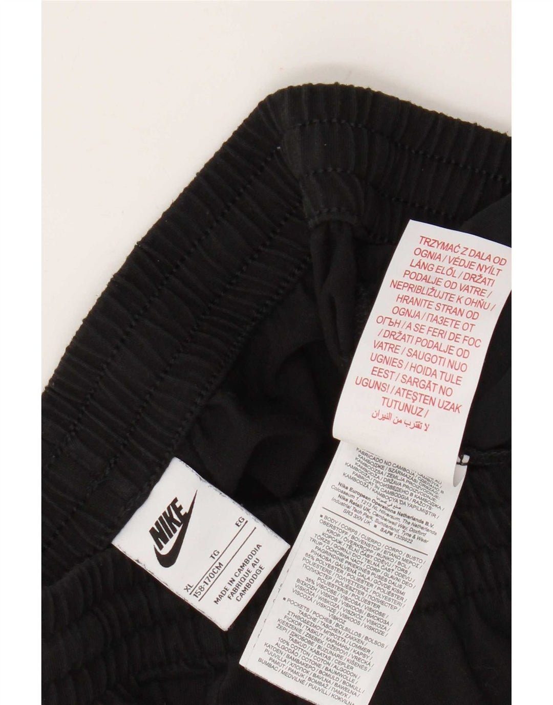Nike Sportshorts für Jungen, 13–14 Jahre, XL, schwarzes Polyester