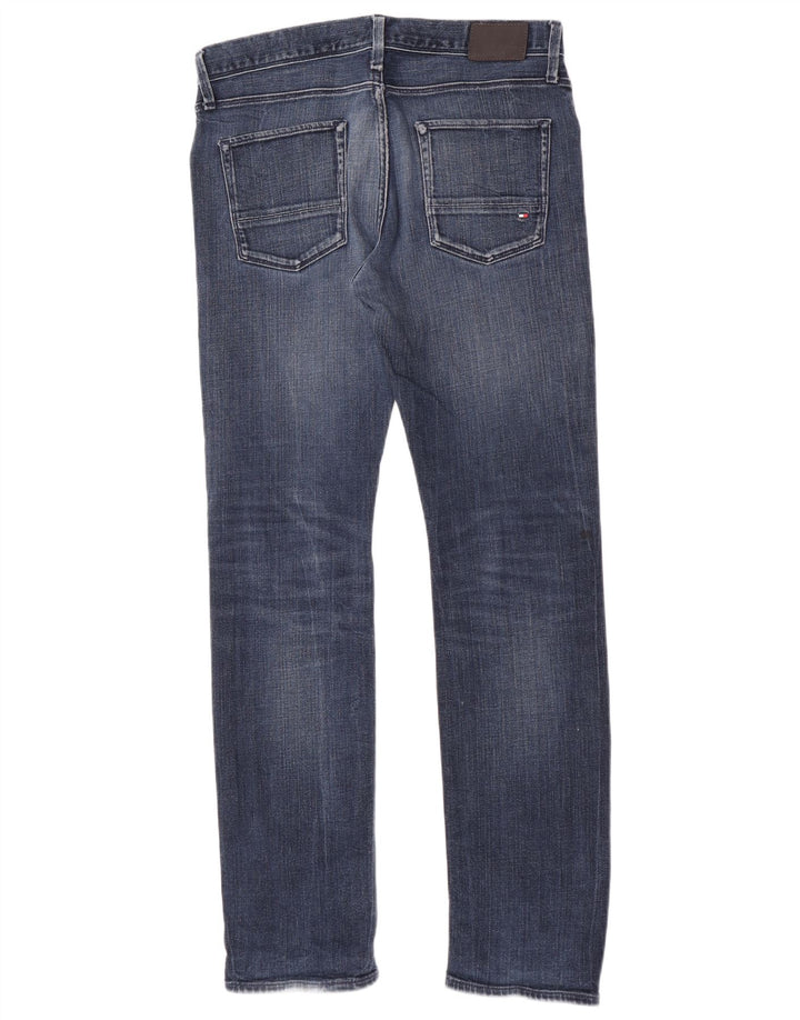 Tommy Hilfiger Herren Denton Straight Jeans W33 L34 Blaue Baumwolle