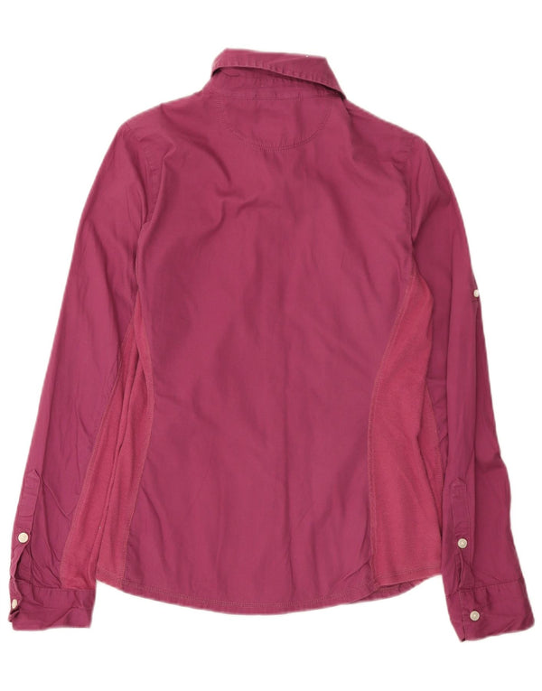 CONVERSE Damen One Star Shirt UK 10 Small Pink Colourblock Baumwolle