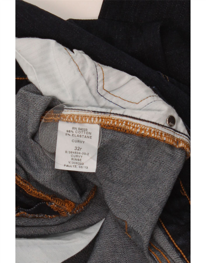 GAP Damen Curvy Flared Jeans W32 L33 Marineblaue Baumwolle