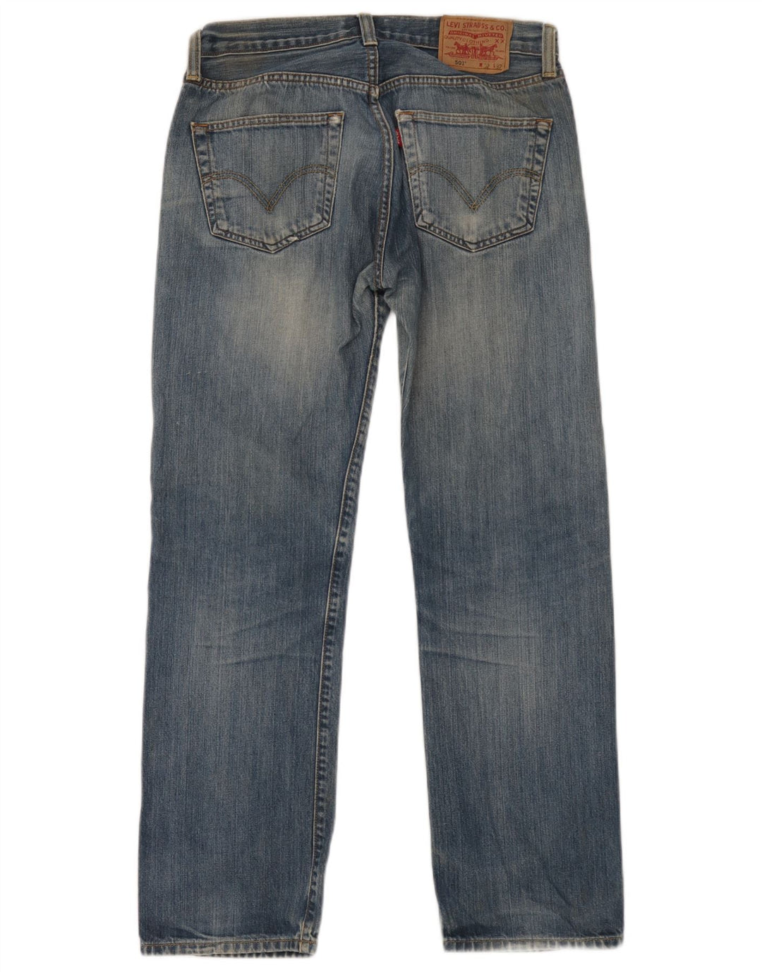 Levi's Herren 501 Straight Jeans W32 L32 Blau Baumwolle
