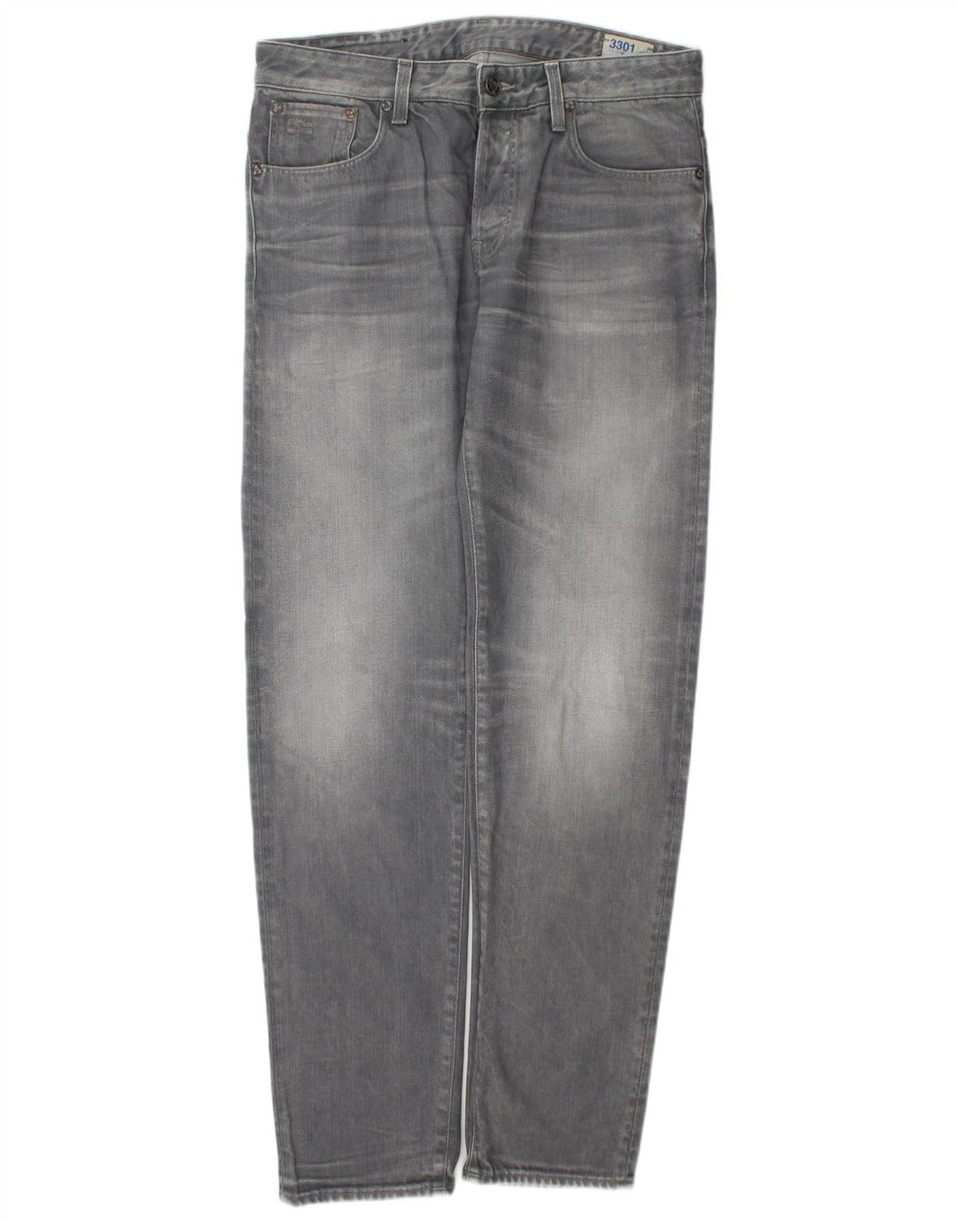 G-Star Herren Slim Jeans W32 L34 Graue Baumwolle