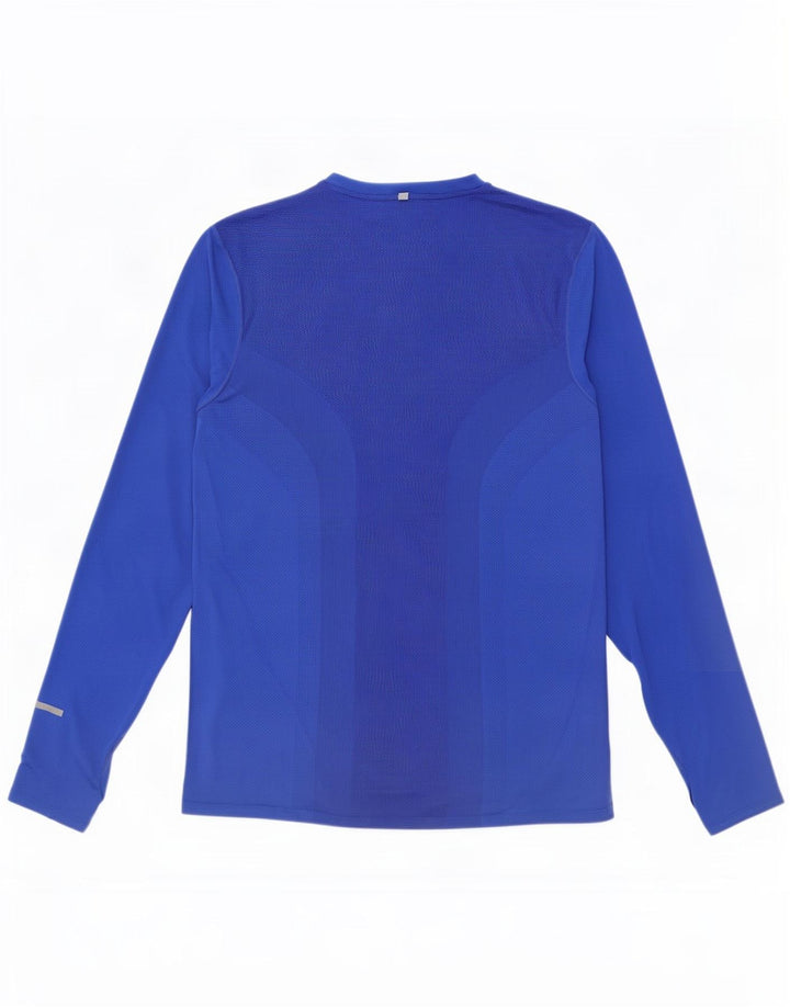 Nike Herren Dri Fit Top Langarm Mittelblaues Polyester