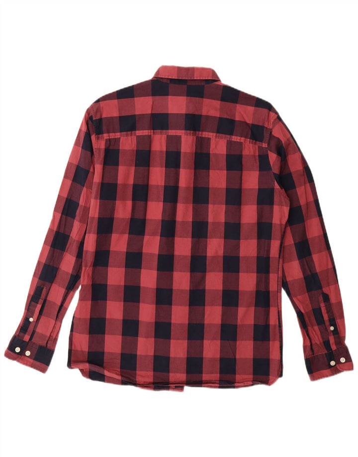 Jack & Jones Herrenhemd aus mittelroter Gingham-Baumwolle