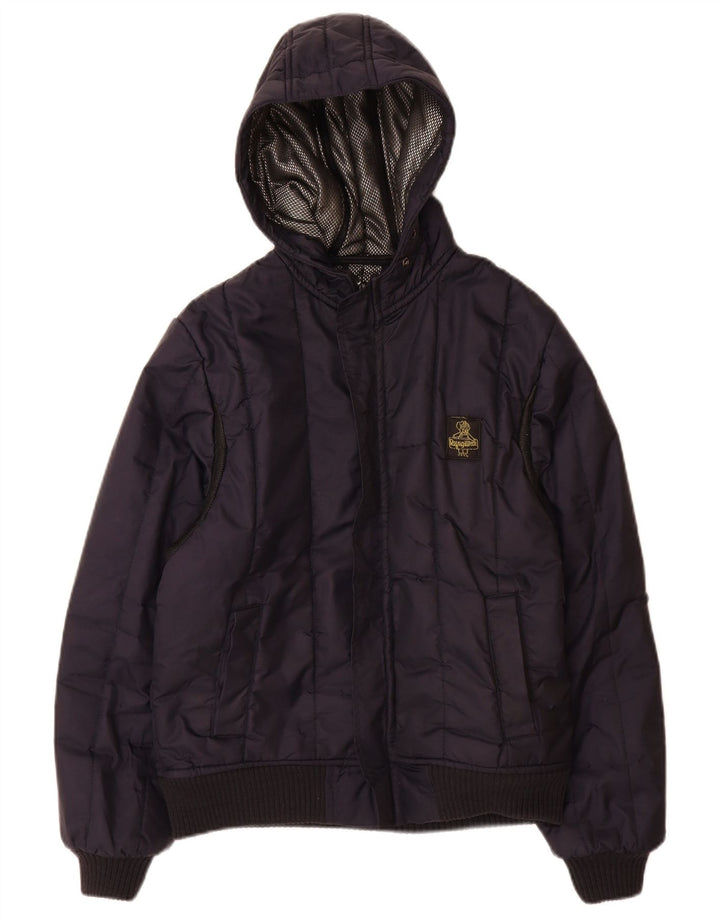 Refrigiwear Wattierte Jacke mit Kapuze für Jungen, 13–14 Jahre, Größe L, Marineblau, Polyamid
