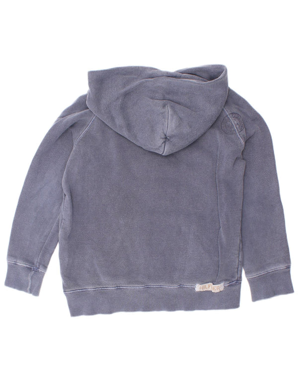 Tommy Hilfiger Kapuzenpullover mit Grafik für Jungen, 4–5 Jahre, blaue Baumwolle