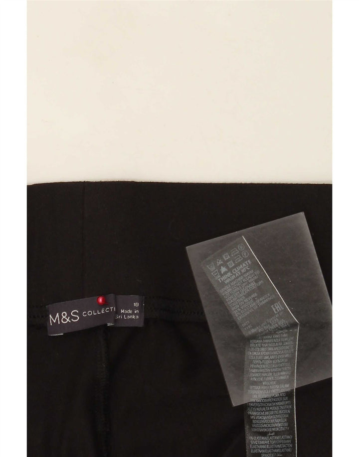 Marks & Spencer Damen Leggings UK 18 XL Schwarze Viskose