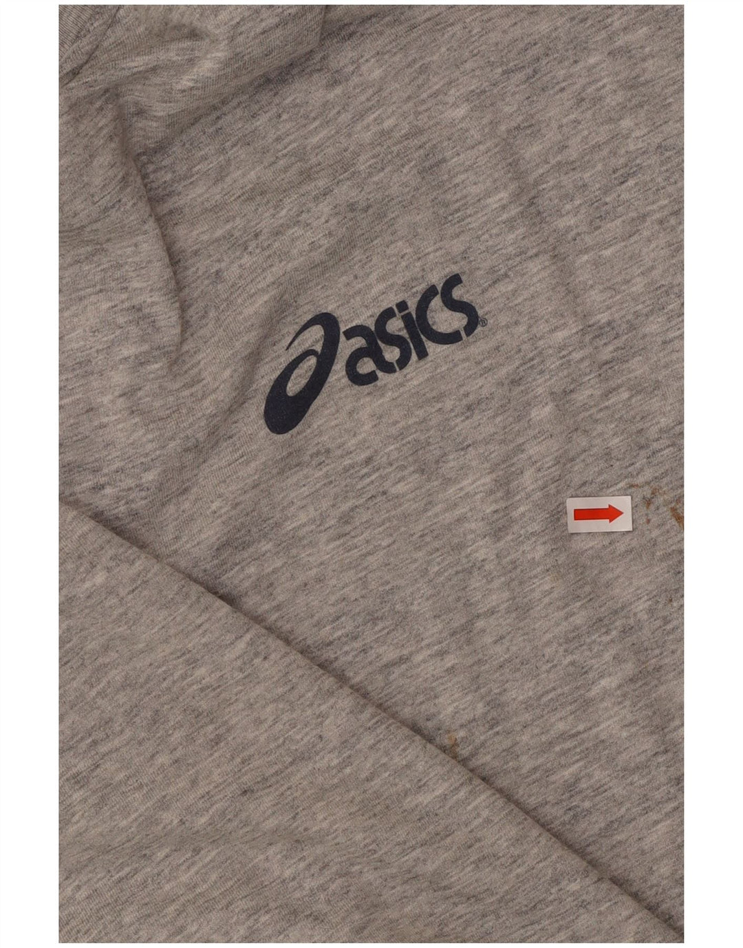 ASICS Herren-T-Shirt mit Grafik, groß, grau gefleckte Baumwolle