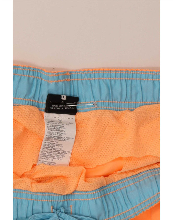 Nike Herren-Sportshorts, großes orangefarbenes Polyester