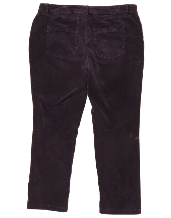 Marks & Spencer Womens Straight Casual Trousers UK 16 Large W34 L26 Navy Bl