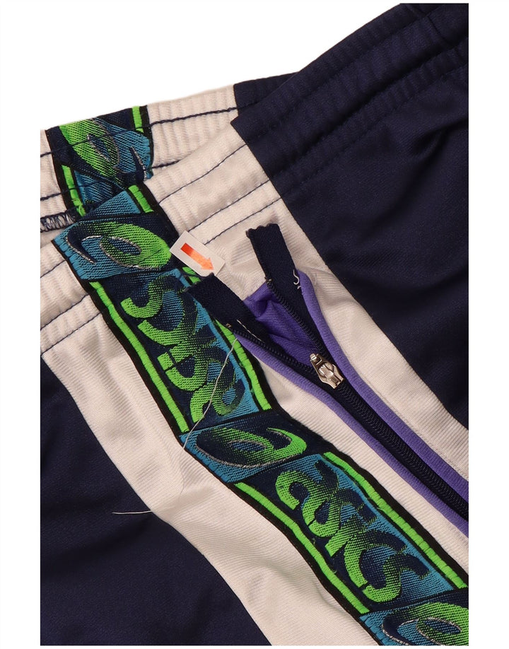 Asics Damen-Trainingsanzug, IT 46, groß, marineblau, Colourblock-Polyamid