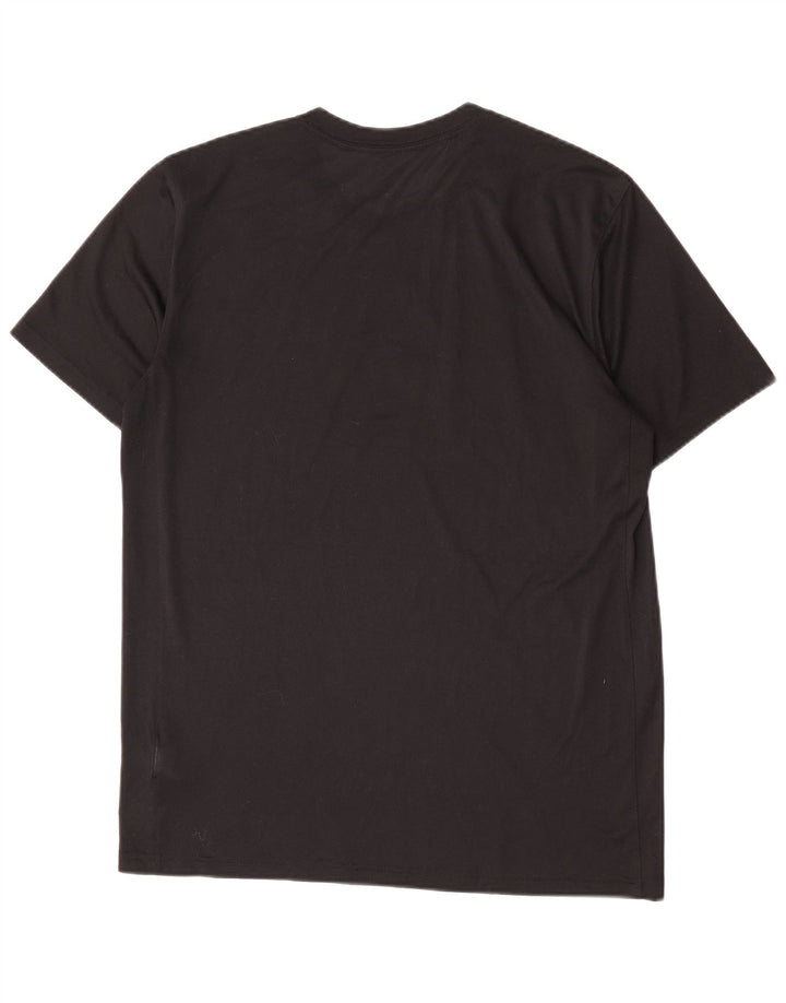 Nike Herren Dri Fit Graphic T-Shirt Top Large Schwarz Polyester