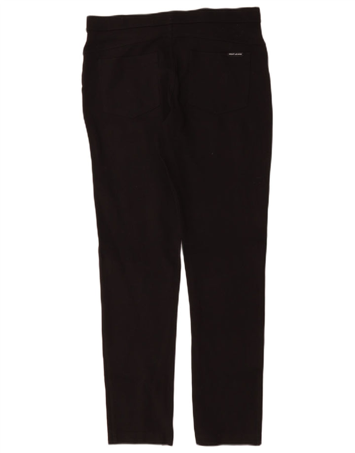 Dkny Damen Slim Freizeithose Medium W30 L29 Schwarze Viskose