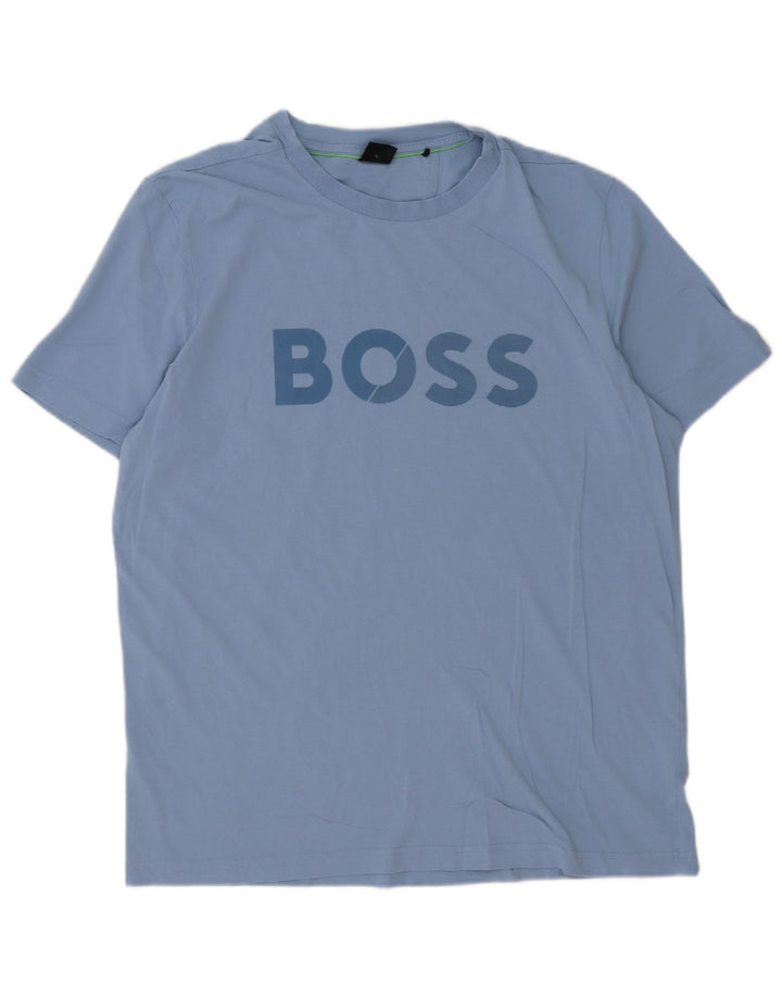 Hugo Boss Herren Grafik T-Shirt Top XL Blau Baumwolle
