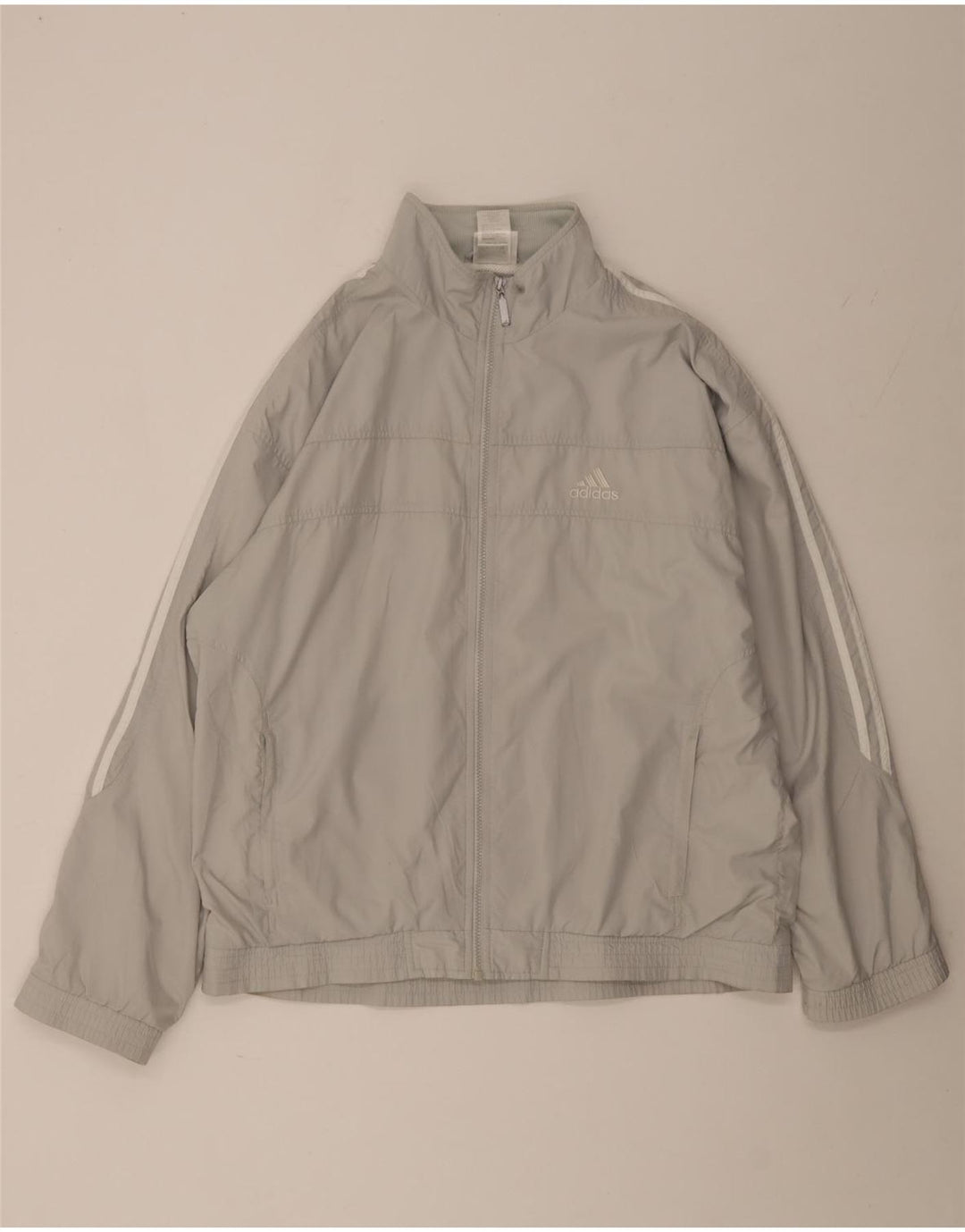 Adidas Herren Trainingsanzug Top Jacke UK 42/44 Large Grau Polyester