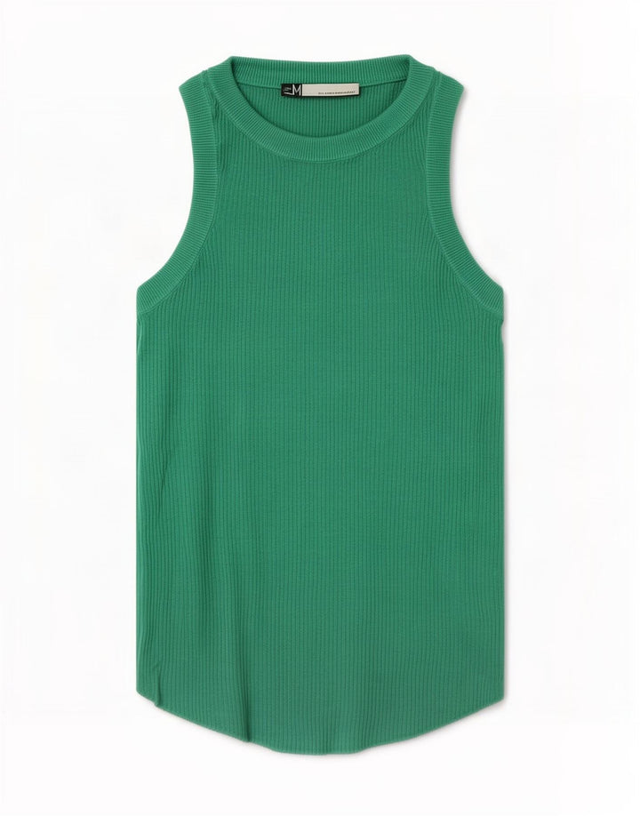 Zara Damen Weste Top UK 12 Mittelgrüne Viskose