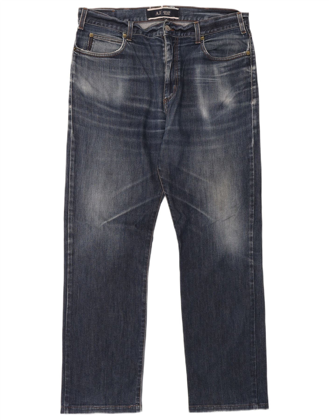 ARMANI Herren Straight Jeans W36 L30 Blau