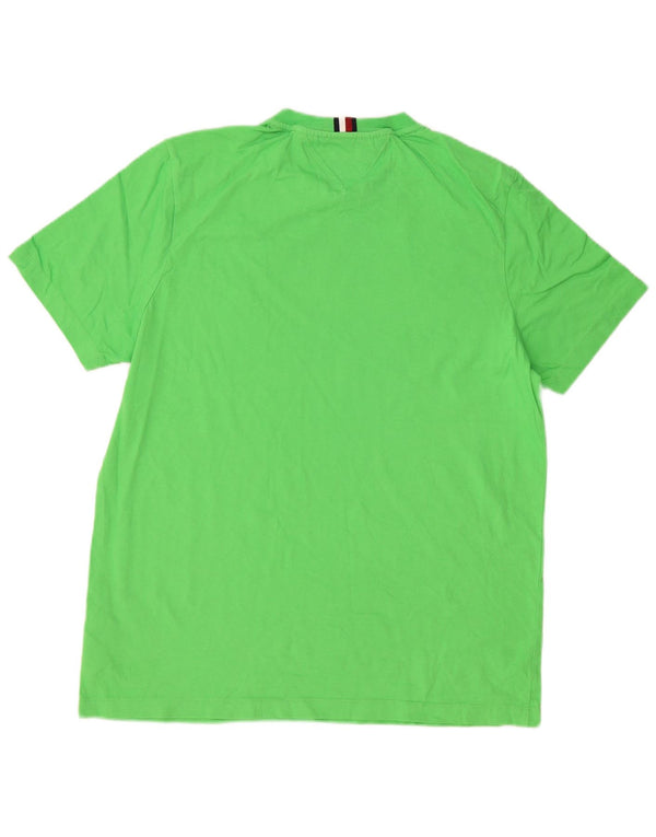 Tommy Hilfiger Herren T-Shirt Top XL Grün Baumwolle